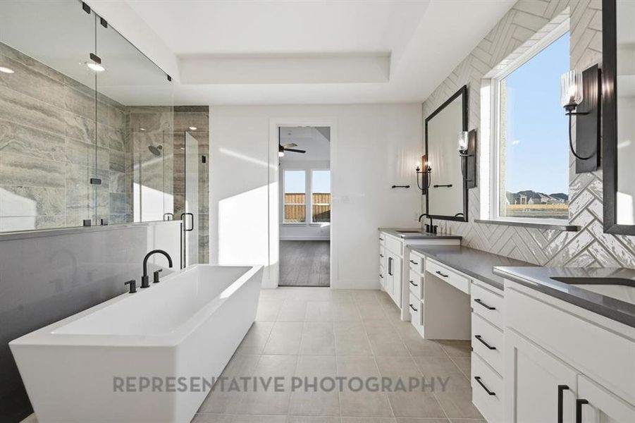 Furnished interior view inside a new home in Mosaic, Prosper (Image 7).