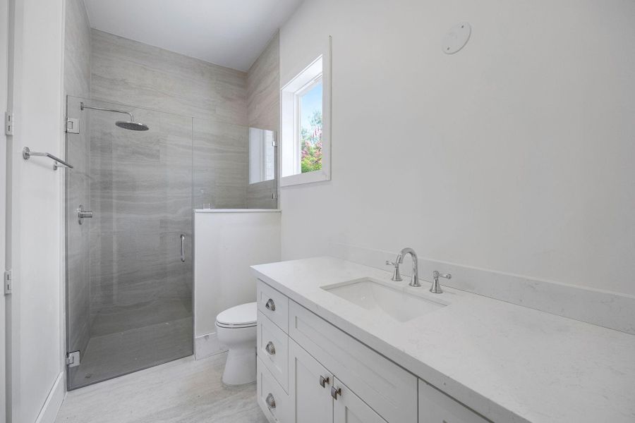 Generously-sized full bathroom downstairs. Generously-sized full bathroom downstairs.