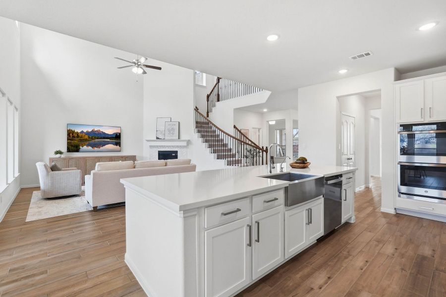 Furnished interior view inside a new home in Waterstone on Lake Conroe, Montgomery (Image 13).