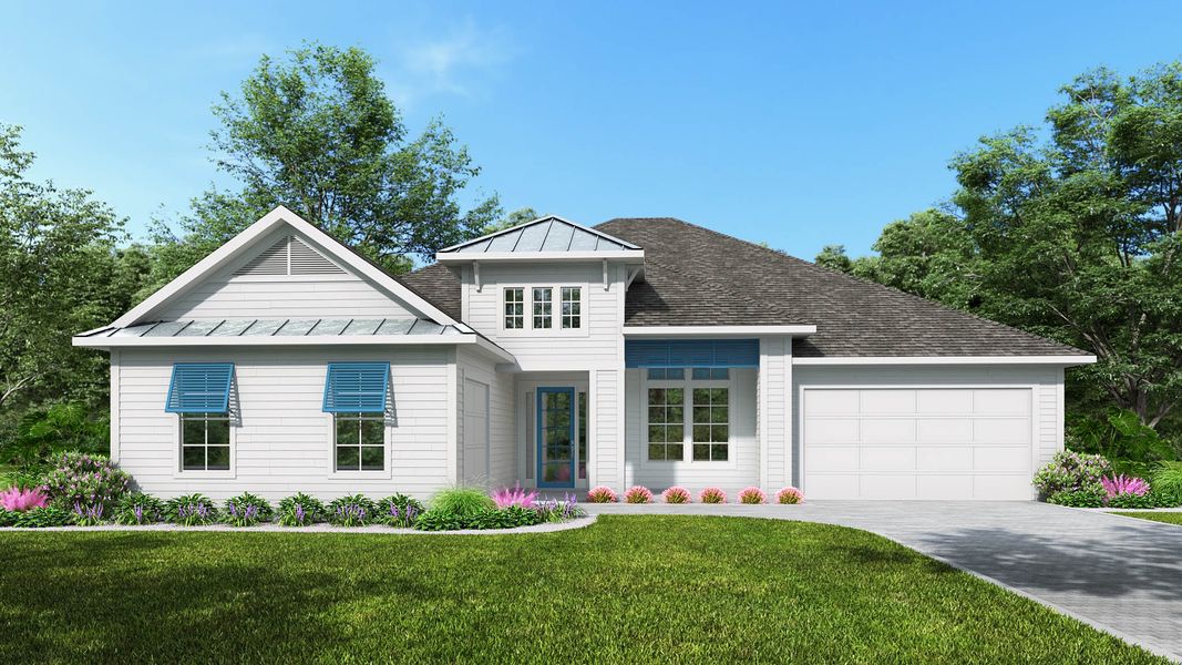 Representative exterior photo of a completed home built from the 3311MC by MasterCraft Builder Group in Madeira, St. Augustine, FL (Image 5). Representative exterior photo of a completed home built from the 3311MC by MasterCraft Builder Group in Madeira, St. Augustine, FL (Image 5).