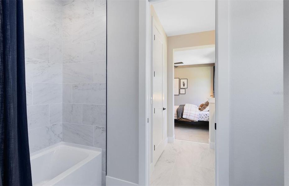 Furnished interior view inside a new home in The Estates at Nona Sound, Orlando (Image 39). Furnished interior view inside a new home in The Estates at Nona Sound, Orlando (Image 39).