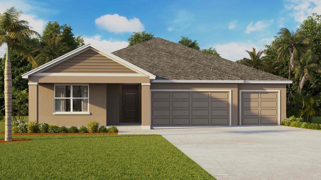 Representative exterior photo of a completed home built from the Covington by D.R. Horton in Balm Grove, Wimauma, FL (Image 3).