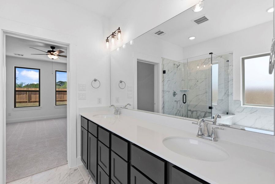 Furnished interior view inside a new home in Trinity Grove, Spring (Image 9). Furnished interior view inside a new home in Trinity Grove, Spring (Image 9).