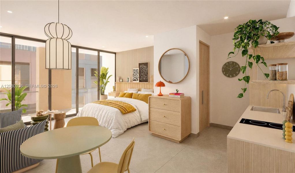 Furnished interior view inside a new home in , Miami (Image 4).