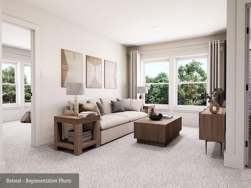 Furnished interior view inside a new home in Legacy - Retreat Collection, League City (Image 7).