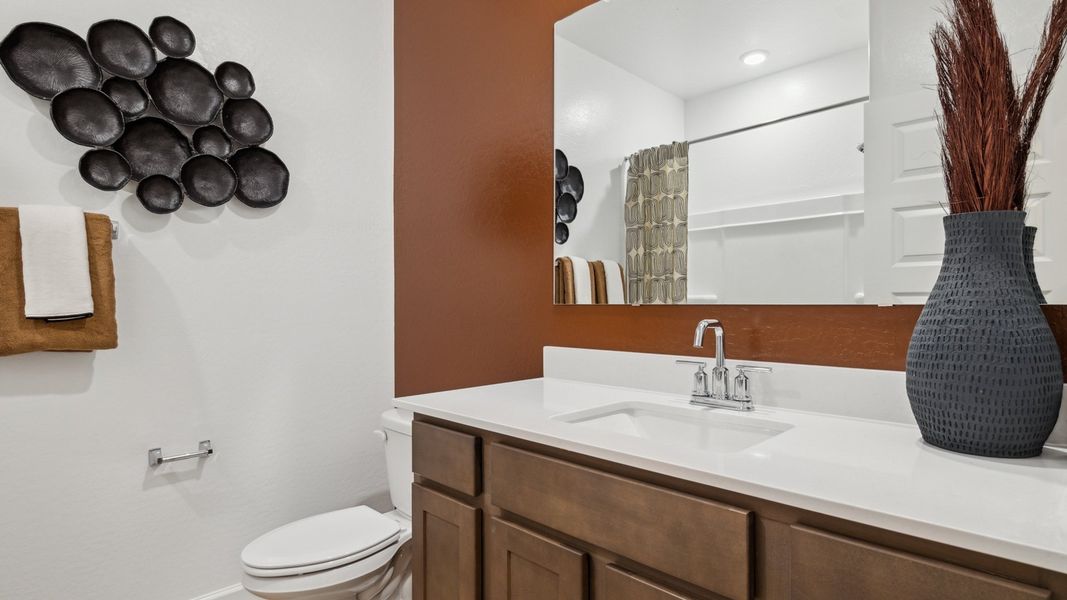 Representative interior finishes for a home built from the Courtland by D.R. Horton in Quail Ranch, San Tan Valley (Image 19).