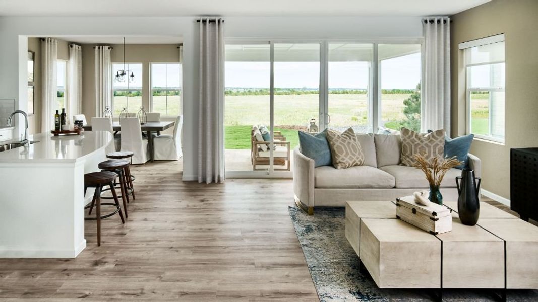 Furnished interior view inside a new home in The Aurora Highlands, Aurora (Image 9).