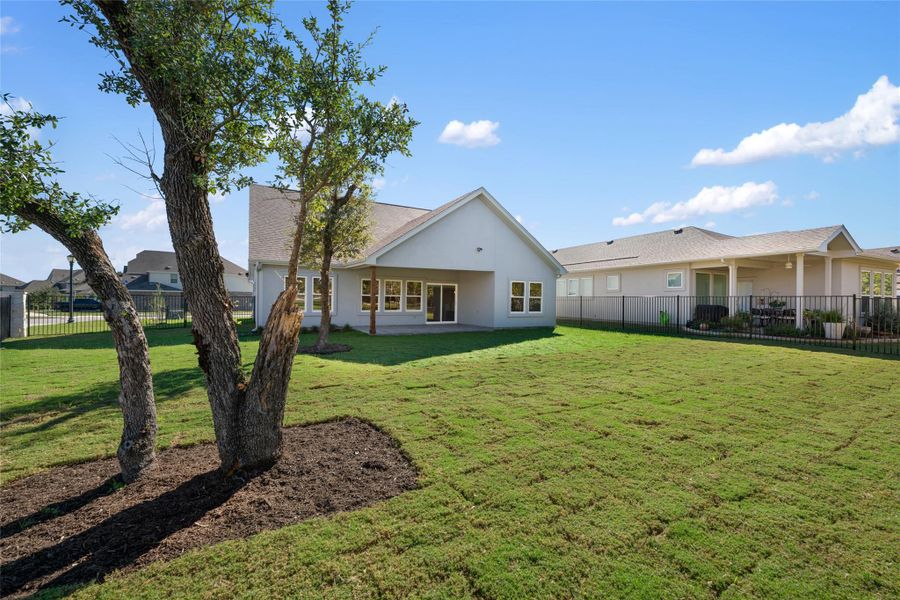 Rear view of house featuring a patio area and stucco siding