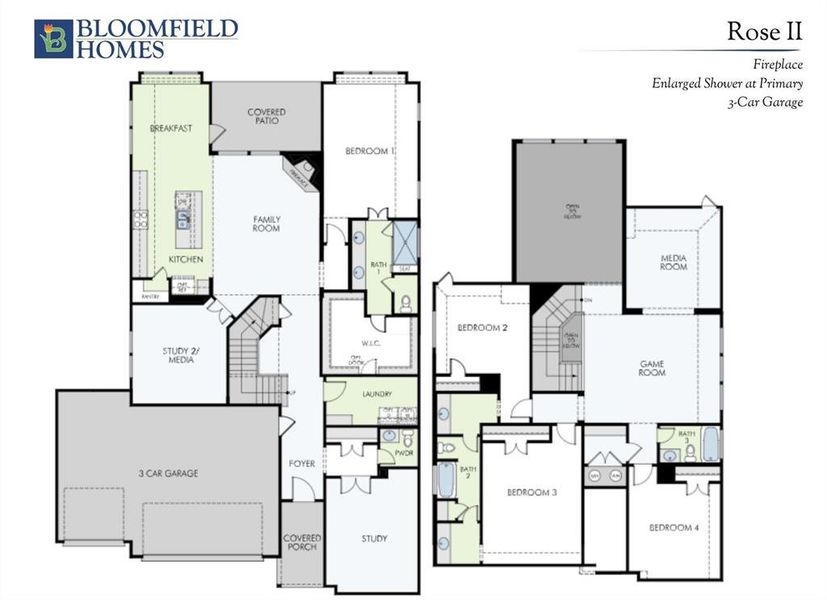 2D floor plan layout of this home in Mockingbird Hills 60-65, Joshua, TX (Image 4).