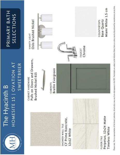 Sample of building materials used in homes in Ovation at Sweetbrier, Durham (Image 22).