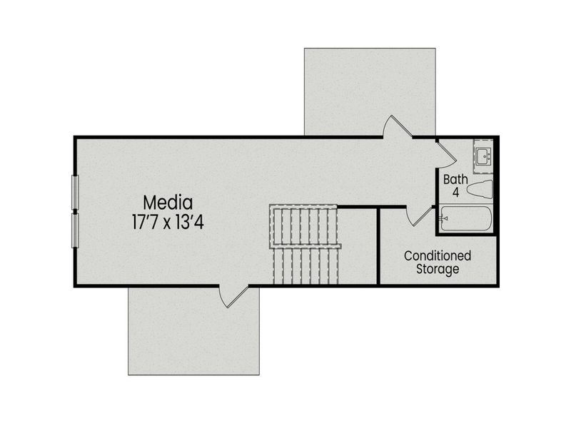 2D floor plan layout for the The Beech by Davidson Homes LLC in Wendell Ridge, Wendell, NC (Image 6).