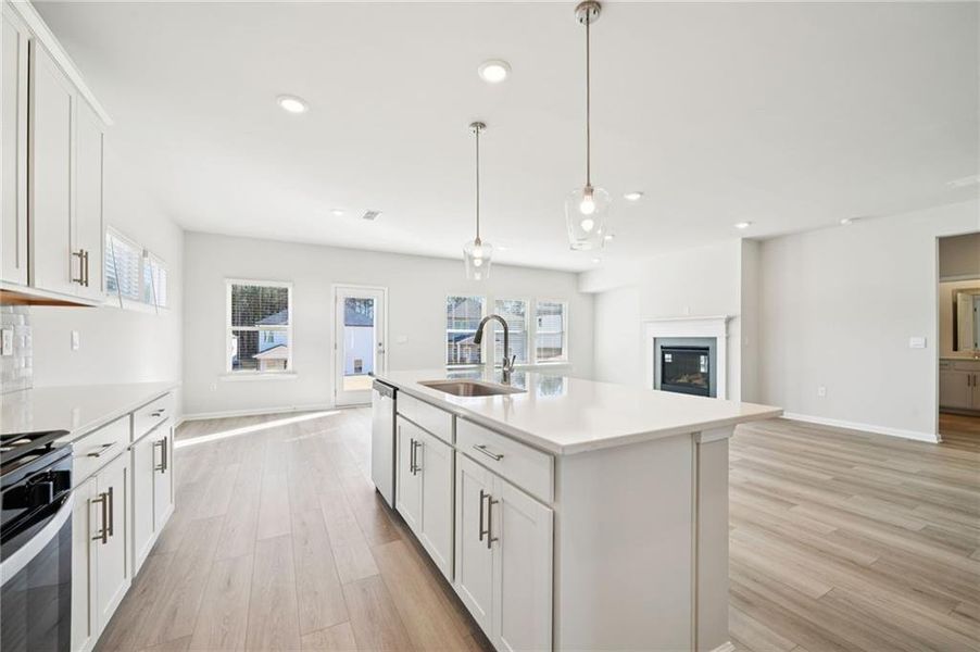 Furnished interior view inside a new home in Parkside at Grayson, Grayson (Image 9).