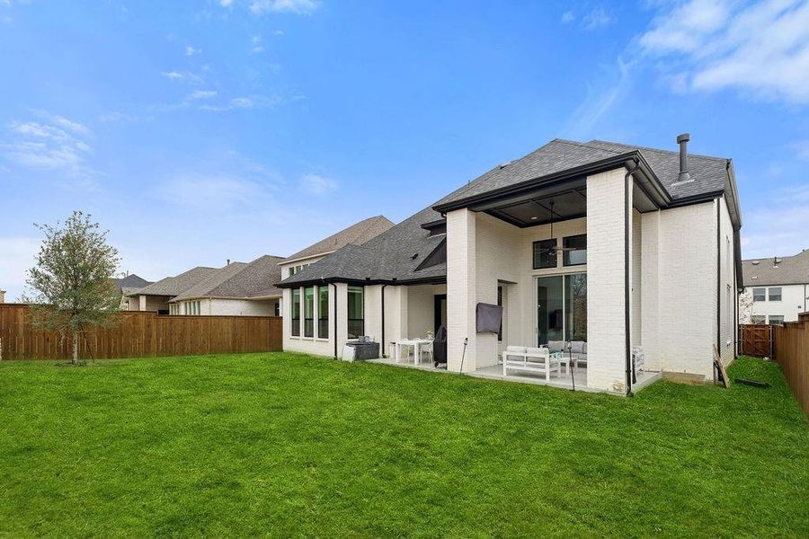 Exterior details and patio area of a home in Mustang Lakes: 86ft. lots, Celina (Image 3). Exterior details and patio area of a home in Mustang Lakes: 86ft. lots, Celina (Image 3).