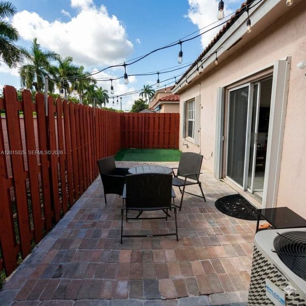 Exterior details and patio area of a home in , Miami (Image 3). Exterior details and patio area of a home in , Miami (Image 3).