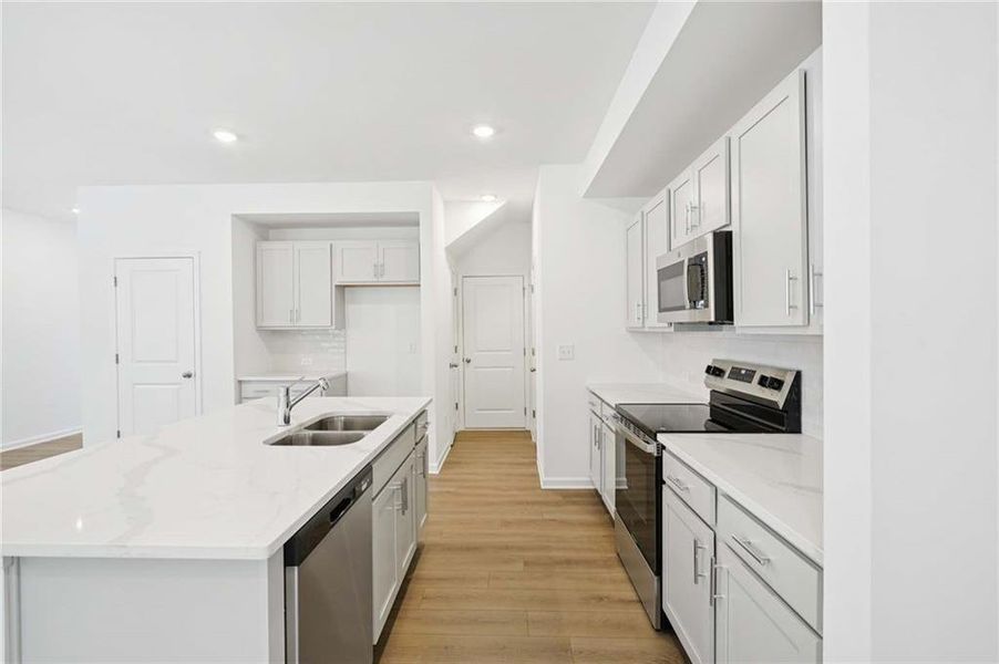 Furnished interior view inside a new home in , Flowery Branch (Image 9).