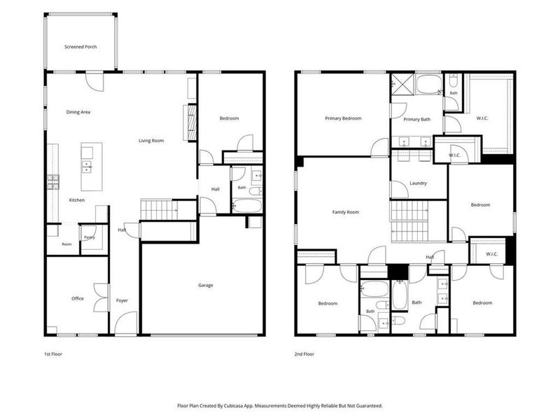 2D floor plan layout of this home in Creekside at Oxford Park, Fairburn, GA (Image 5).