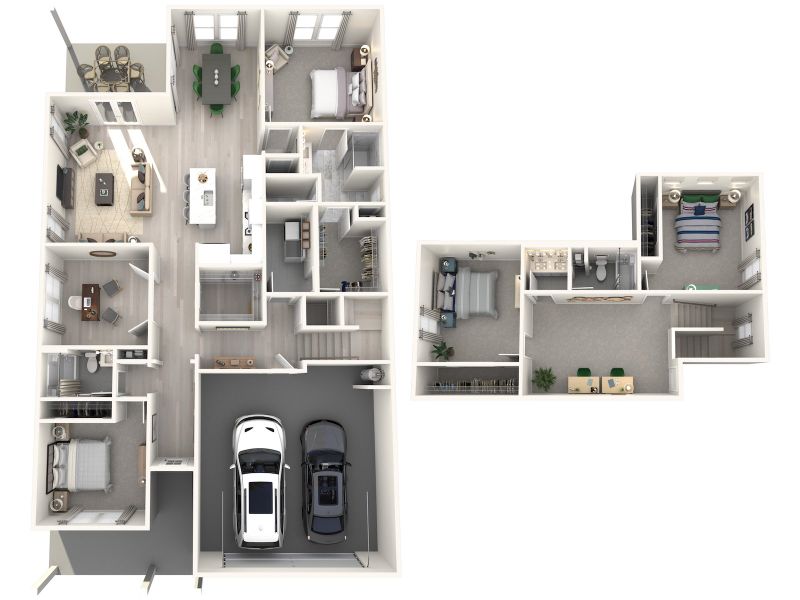 2D floor plan layout of this home in Sycamore Grove, Murfreesboro, TN (Image 3).
