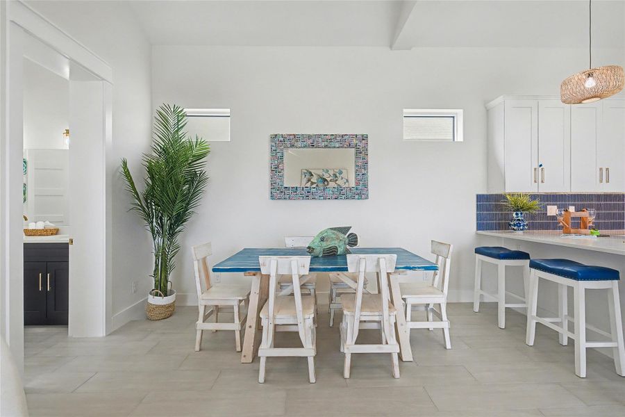 Furnished interior view inside a new home in , Port Aransas (Image 9).