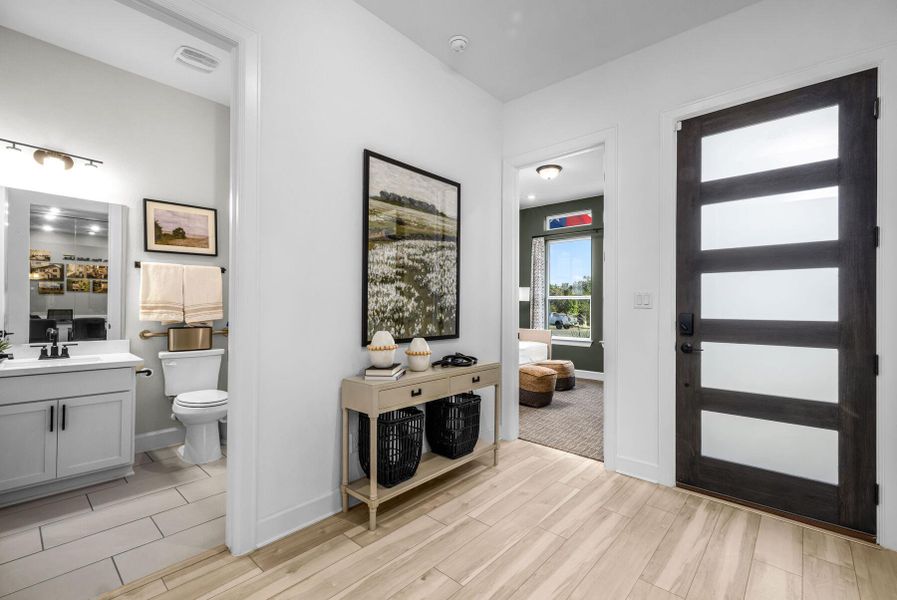 Furnished interior view inside a new home in Heritage, Dripping Springs (Image 12). Furnished interior view inside a new home in Heritage, Dripping Springs (Image 12).