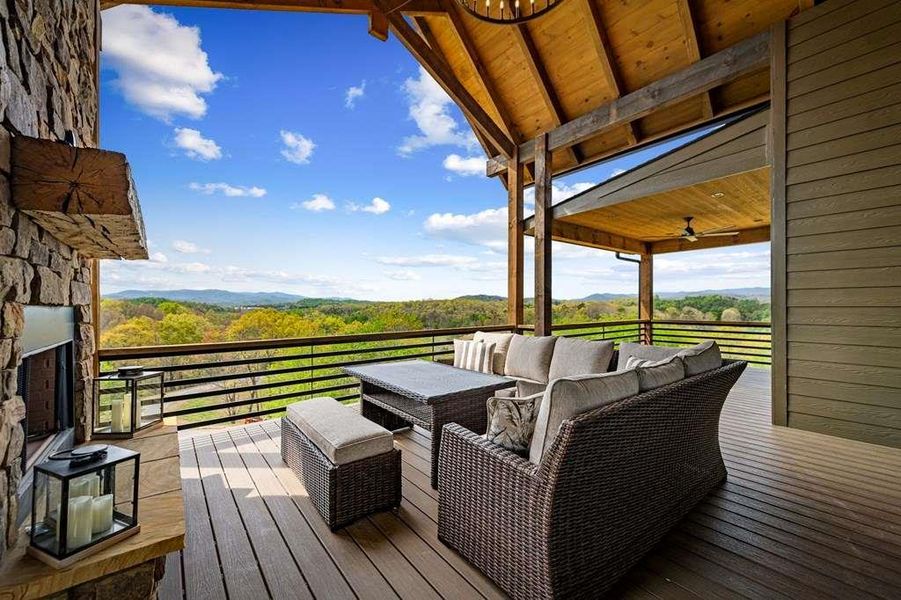 Exterior details and patio area of a home in , Blue Ridge (Image 29).