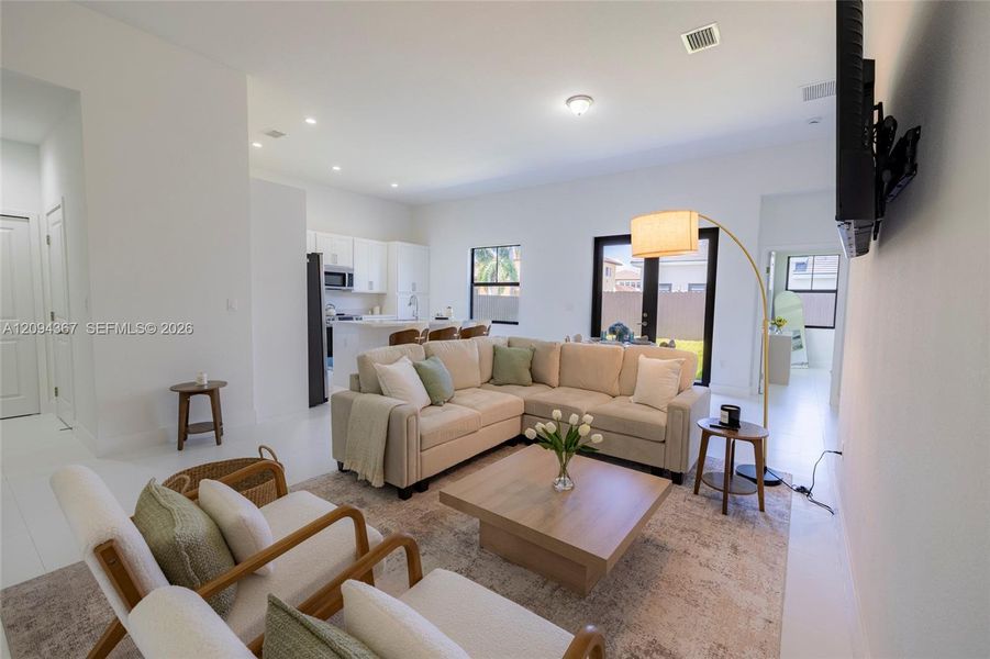Furnished interior view inside a new home in , Miami (Image 5).