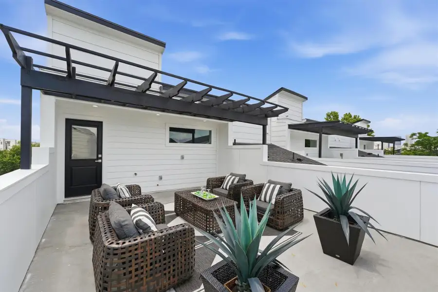 Exterior details and patio area of a home in , Houston (Image 3). Exterior details and patio area of a home in , Houston (Image 3).