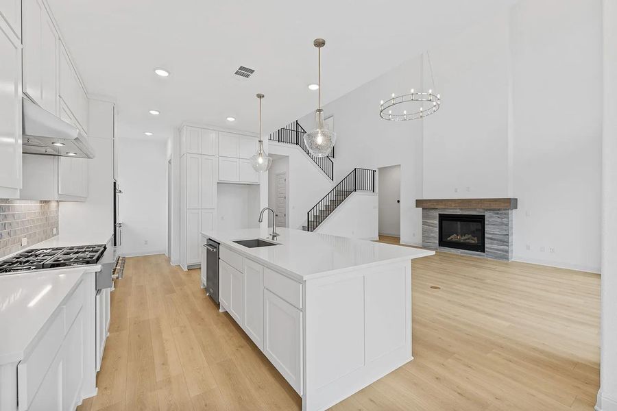 Furnished interior view inside a new home in Wolf Ranch West Bend - 60', Georgetown (Image 6).