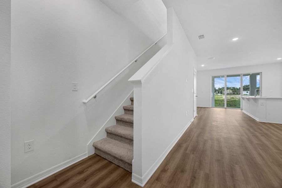 Beautiful staircase to your second floor