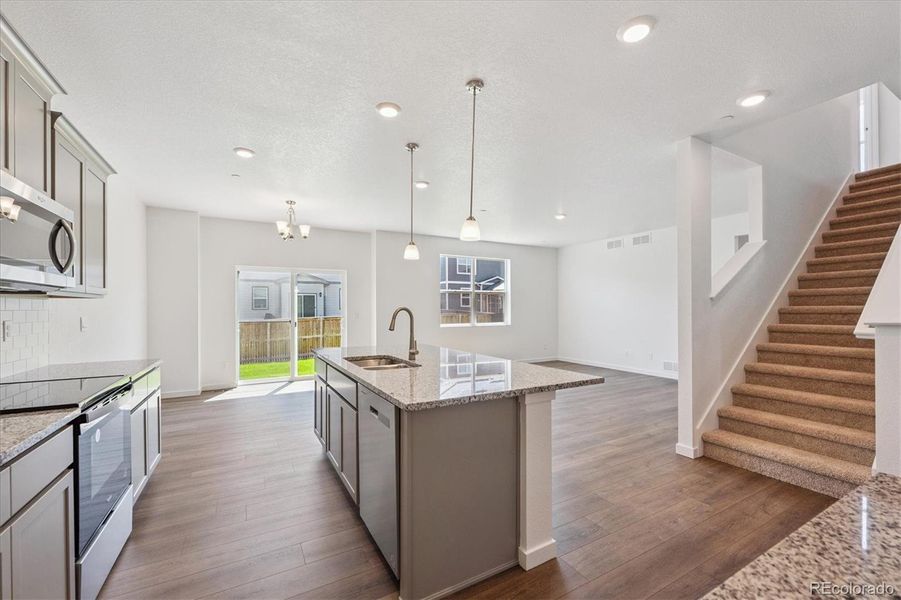 Furnished interior view inside a new home in Settlers Crossing, Commerce City (Image 9). Furnished interior view inside a new home in Settlers Crossing, Commerce City (Image 9).