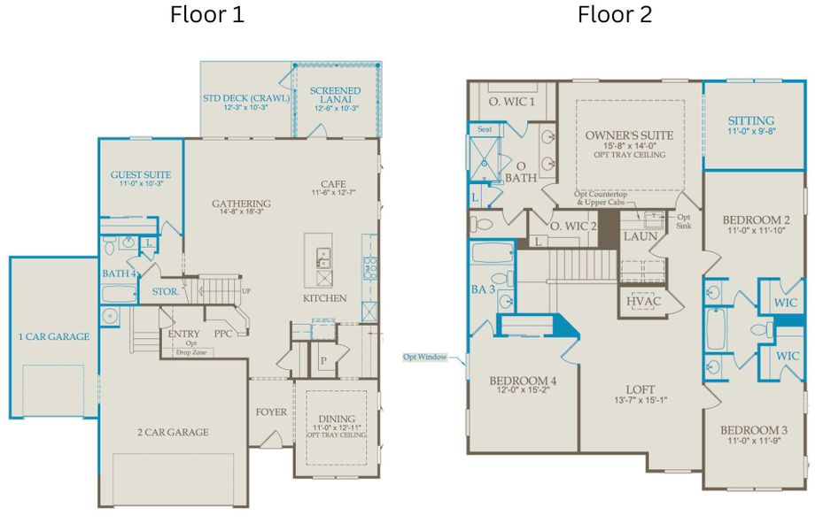 2D floor plan layout of this home in Browning Stables, Wendell, NC (Image 4).