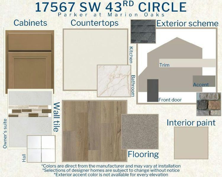 Parker - Colors for this home Parker - Colors for this home