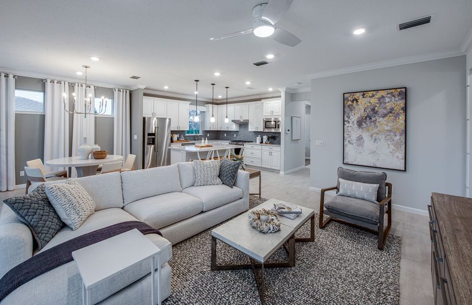 Furnished interior view inside a new home in Costa Pointe, Vero Beach (Image 8).