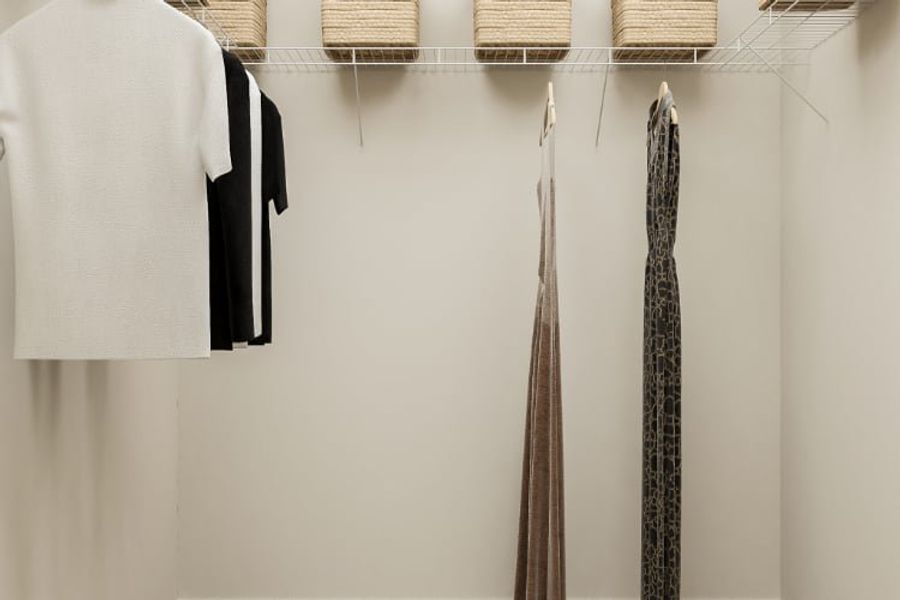 A group of clothes on a swinger. A group of clothes on a swinger.