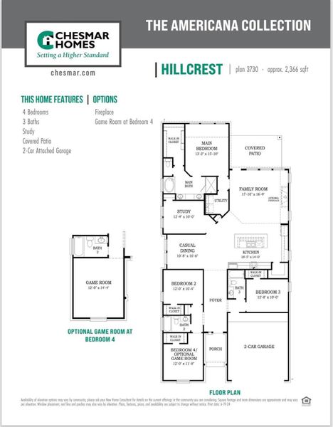 Hillcrest Floor Plan