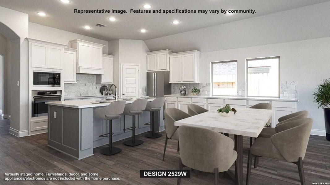 Furnished interior view inside a new home in Meadows of Mill Creek, Seguin (Image 4).