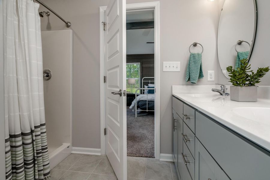 Representative furnished interior of a home built from the Chatham A by JC Jackson Homes,LLC in Heritage Pointe, Newport (Image 8).