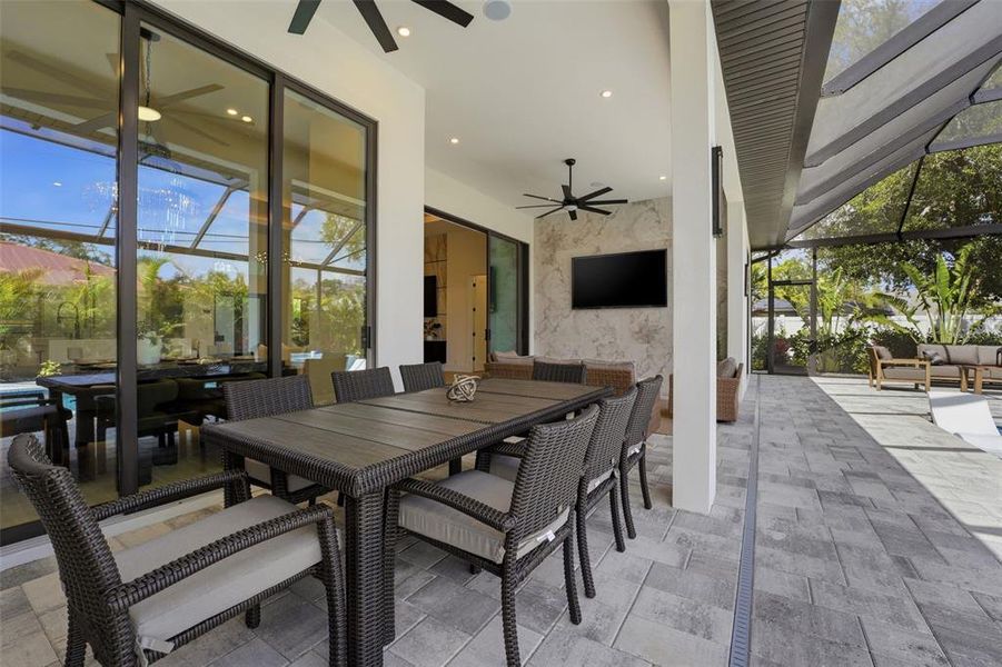 Exterior details and patio area of a home in , Sarasota (Image 38).