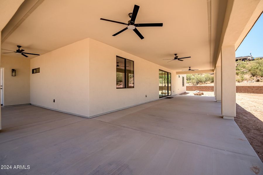 Huge back patio