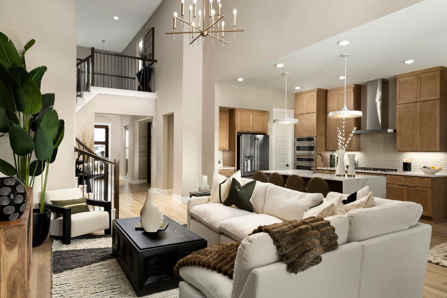 Representative furnished interior of a home built from the McKinney by Tri Pointe Homes in Lariat, Liberty Hill (Image 21).