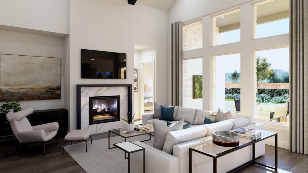 Representative furnished interior of a home built from the Brenham III by Southgate Homes in Eliana, McKinney (Image 4).