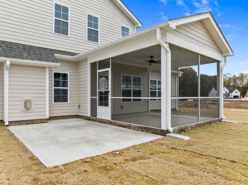 Exterior details and patio area of a home in Eli's Ridge, Winterville (Image 29).