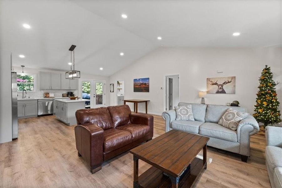 Furnished interior view inside a new home in , White (Image 4). Furnished interior view inside a new home in , White (Image 4).