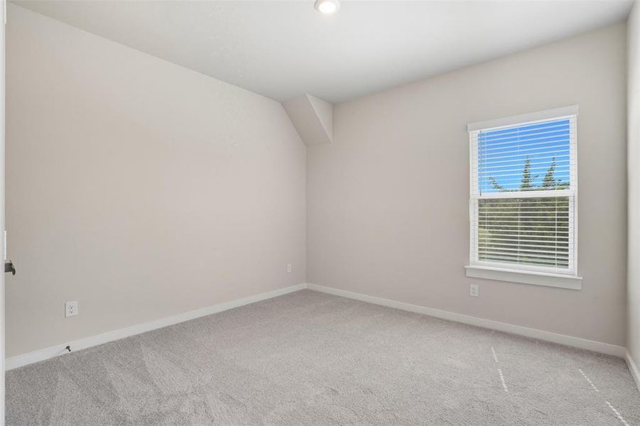 Unfurnished room with carpet flooring and baseboards Unfurnished room with carpet flooring and baseboards