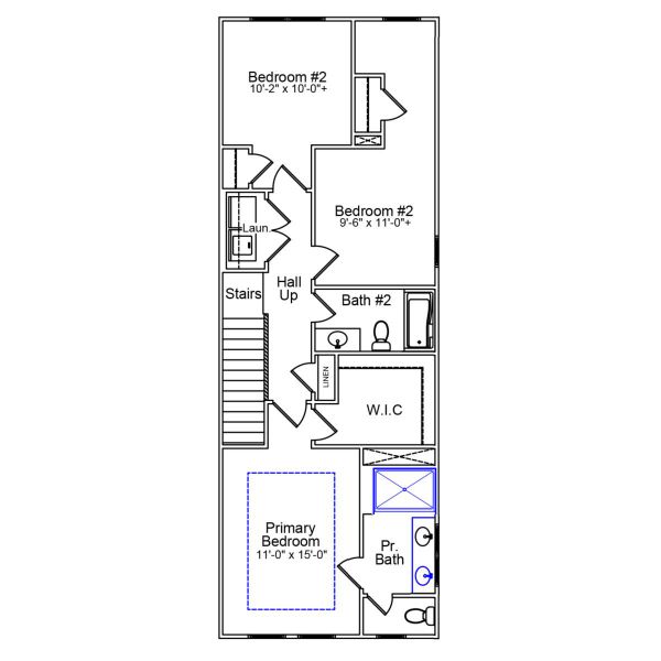 2D floor plan layout of this home in Sloan Station, Charlotte, NC (Image 3).