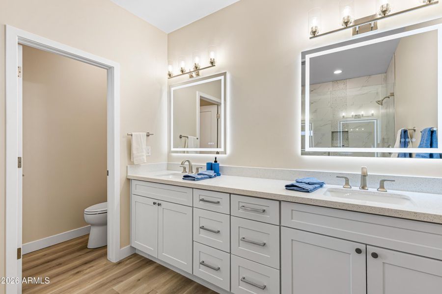 Master Bathroom double sinks