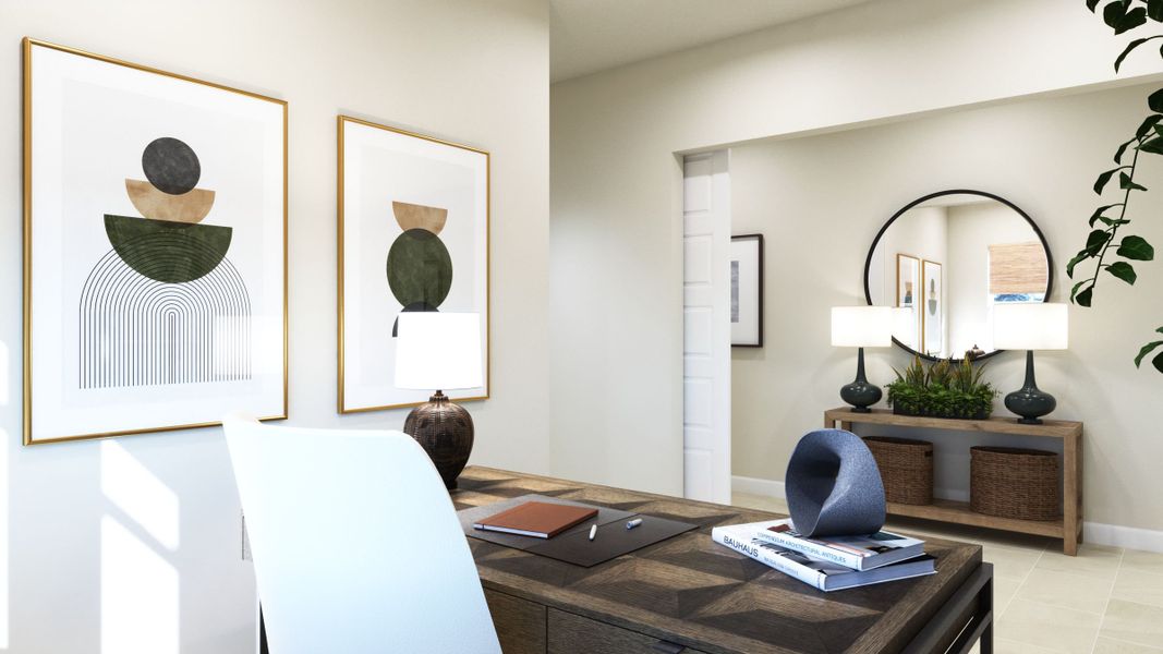 Representative furnished interior of a home built from the 2 by Trumark Homes in RainDance, Windsor (Image 12).