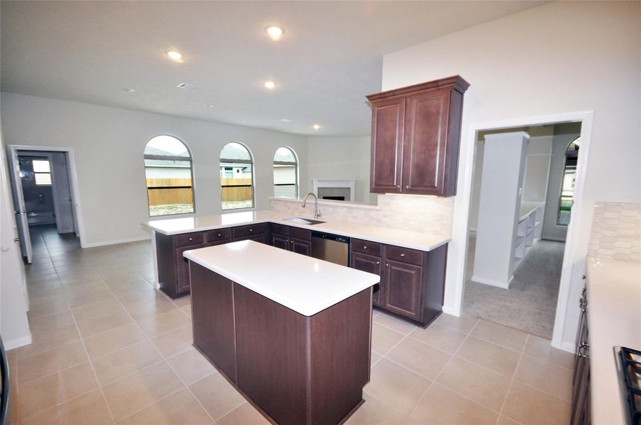 LED lighting in ceiling and under select  upper cabinets.