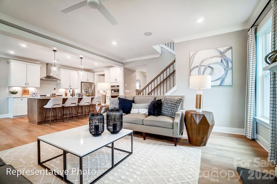 Furnished interior view inside a new home in Robinson Oaks, Gastonia (Image 4). Furnished interior view inside a new home in Robinson Oaks, Gastonia (Image 4).