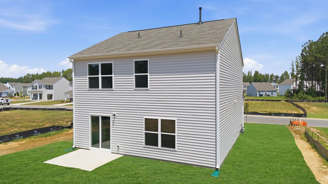 Exterior details and patio area of a home in Jetstream Park, Wilson (Image 19).