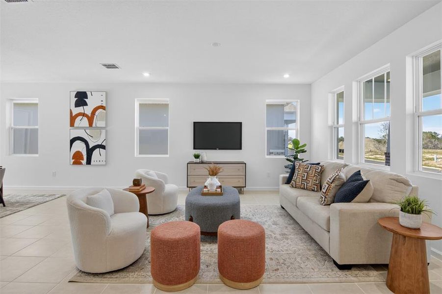Furnished interior view inside a new home in Rainwood, Clermont (Image 4). Furnished interior view inside a new home in Rainwood, Clermont (Image 4).